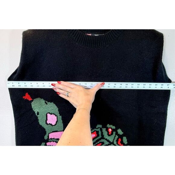 Dressed in LALA Big Reputation Snake Oversized Knit Maxi Dress Women’s S/M - Picture 9 of 10